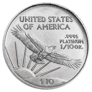 1/10-oz Platinum Eagle reverse