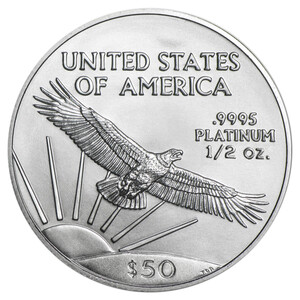 1/2-oz Platinum Eagle reverse