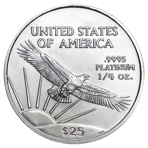 1/4-oz Platinum Eagle reverse