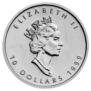 1/4-oz Platinum Maple obverse